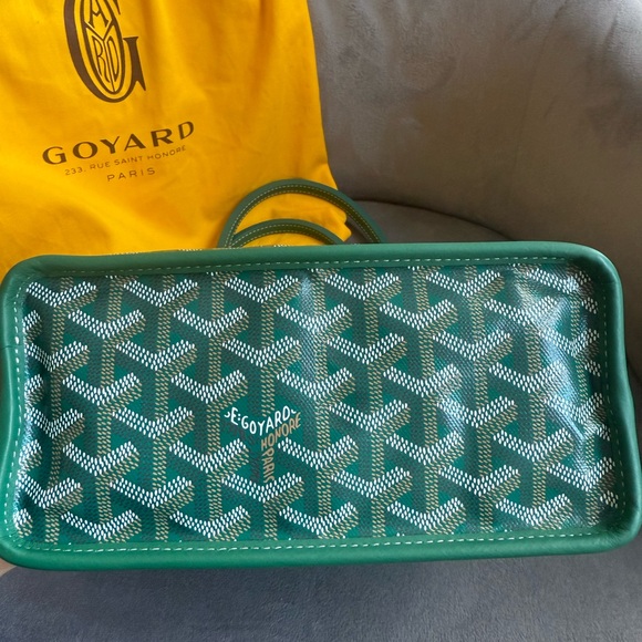 AUTHENTIC Goyard Green Mini Anjou Tote - Picture 5 of 10